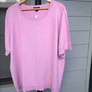 NWT Halogen Purple Sweater Pullover Knit Short Sleeve Women’s Size 3X